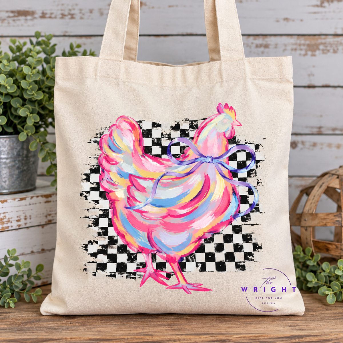 Colourful Chicken Tote Bag