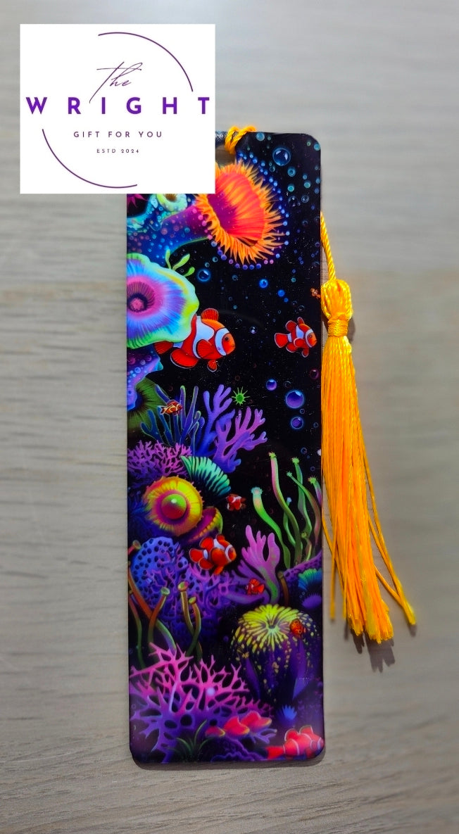 Neon Coral Reef Acrylic Bookmark #21