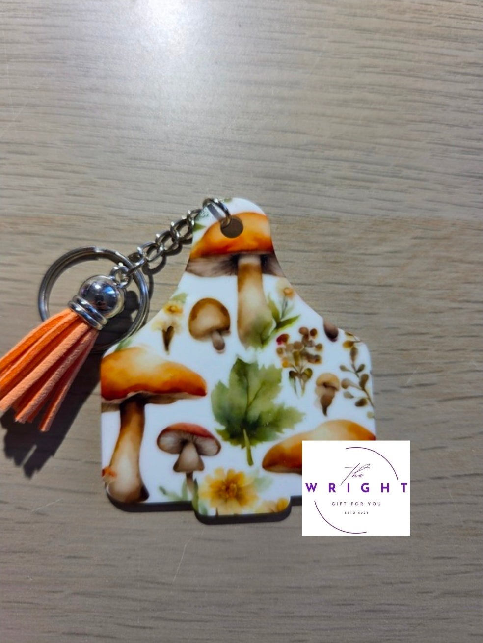 25. Cow Tag Keyring