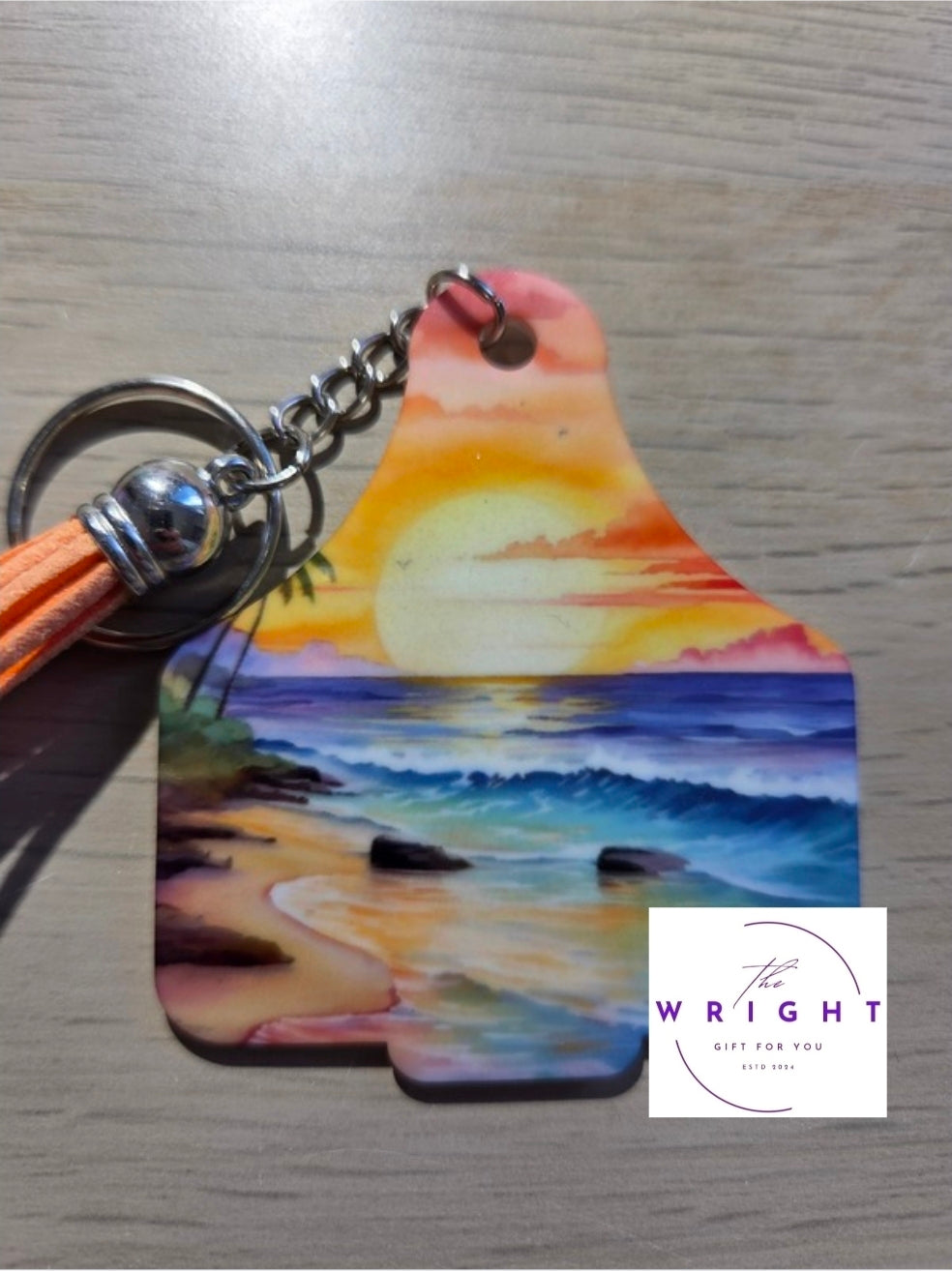 26. Cow Tag Keyring