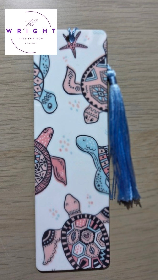Mandala Sea Turtle Acrylic Bookmark #27