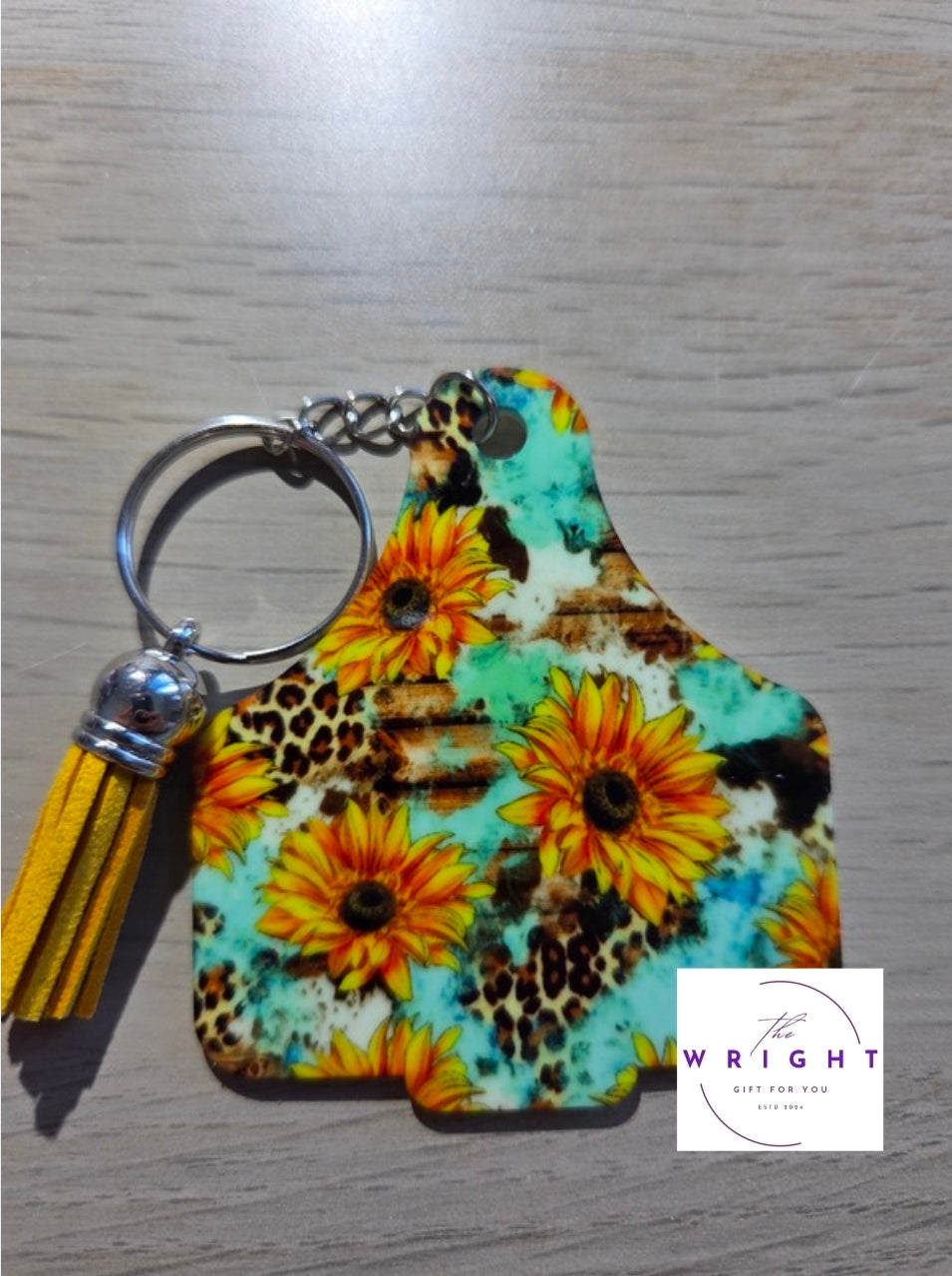 41. Cow Tag Keyring