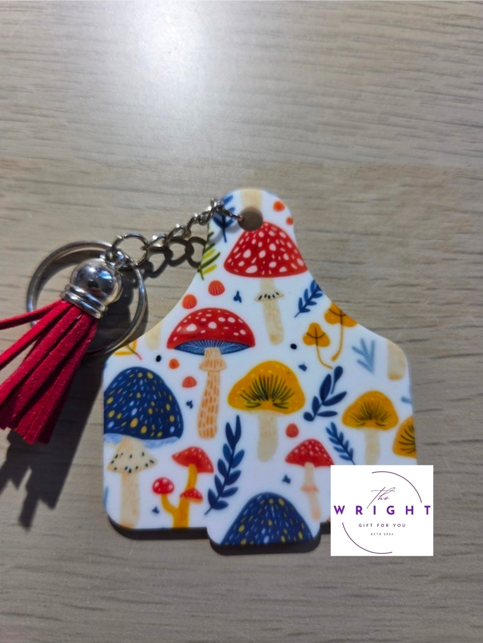 44. Cow Tag Keyring