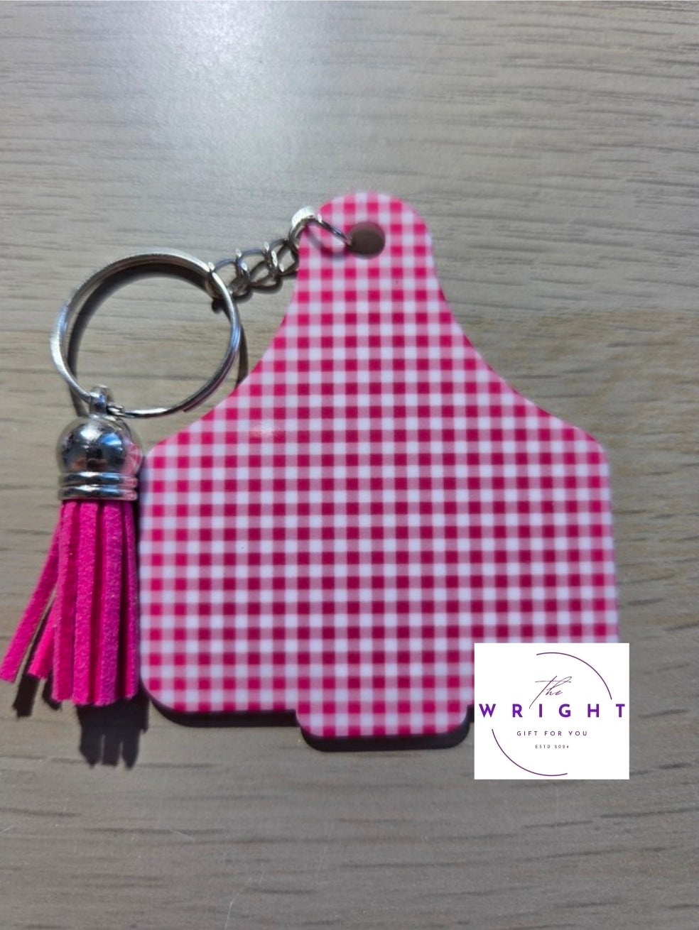47. Cow Tag Keyring