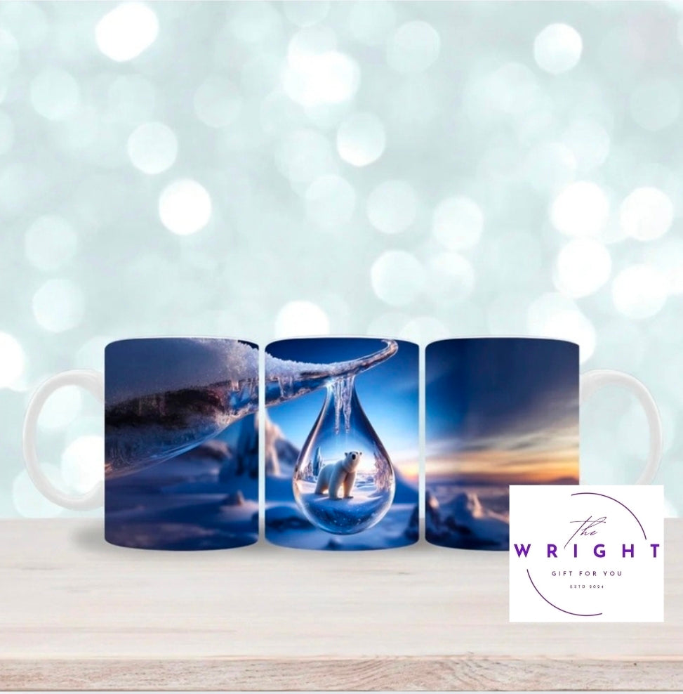 Ice Tip Teardrop Polar Bear Mug