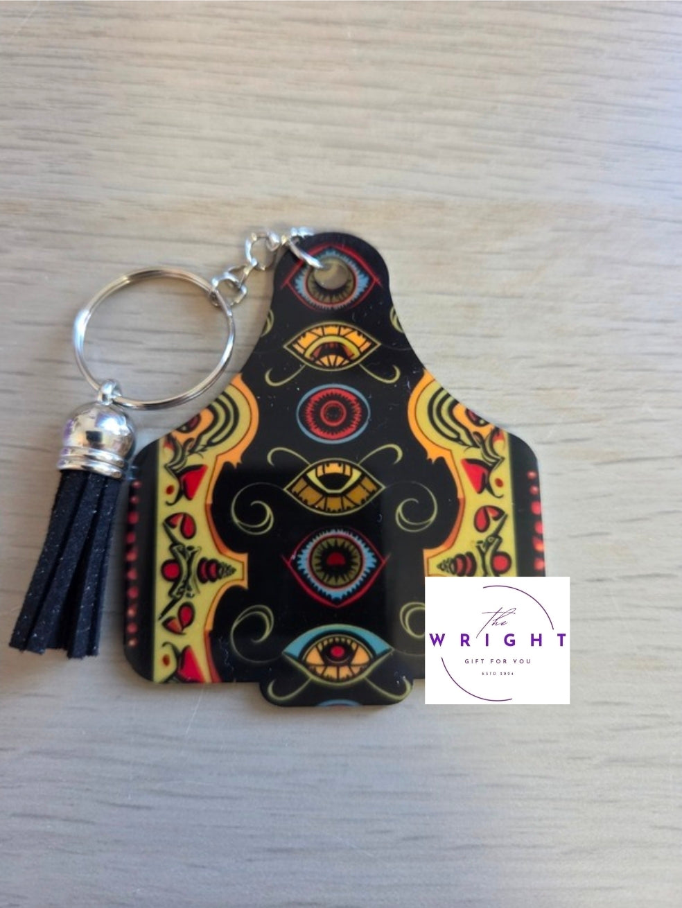 10. Cow Tag Keyring