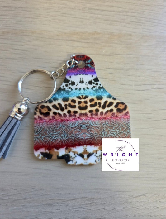 13. Cow tag Keyring