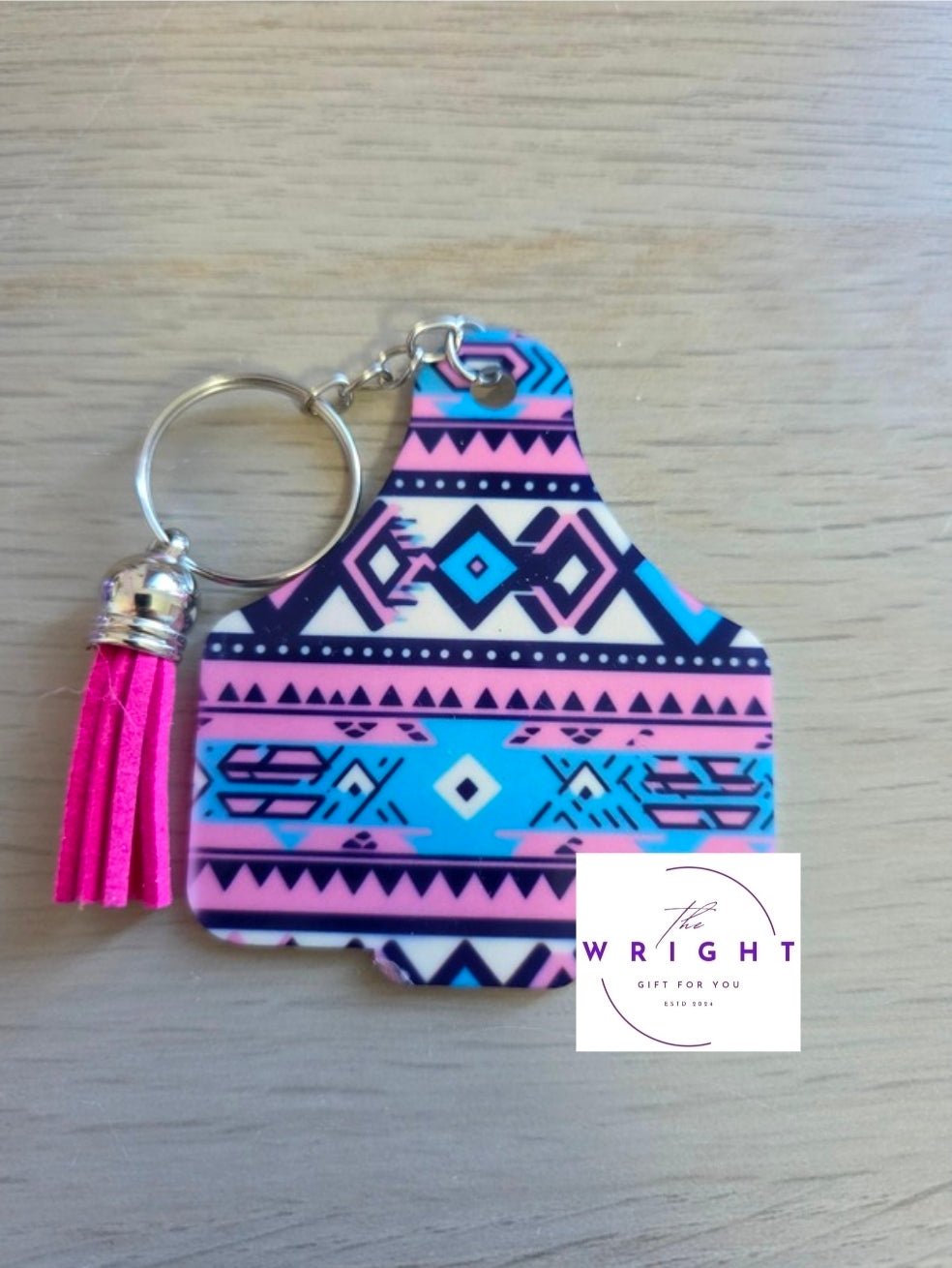 15. Cow Tag Keyring