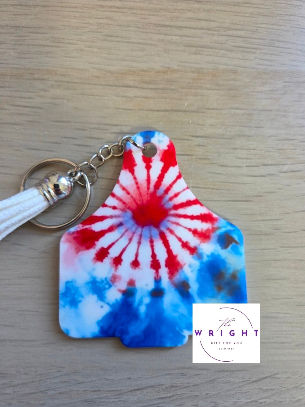 16. Cow Tag Keyring