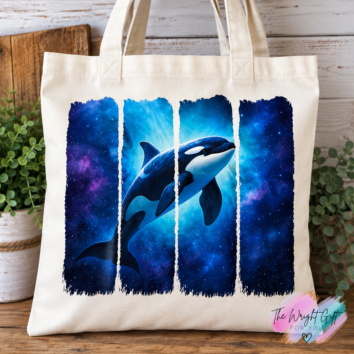 Galaxy Orca Tote Bag