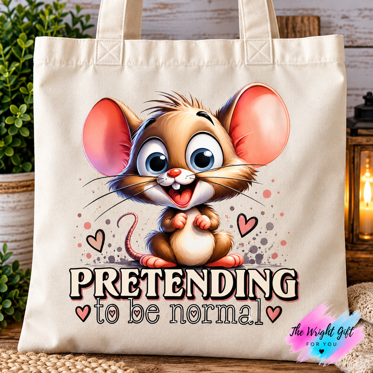 Pretending to Be Normal Mouse Tote Bag