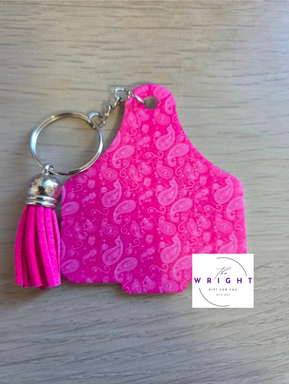18. Cow Tag Keyring