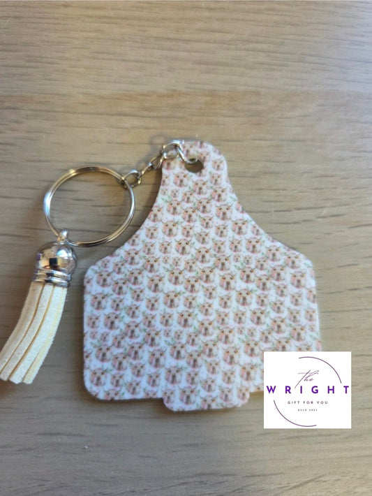 21. Cow Tag Keyring