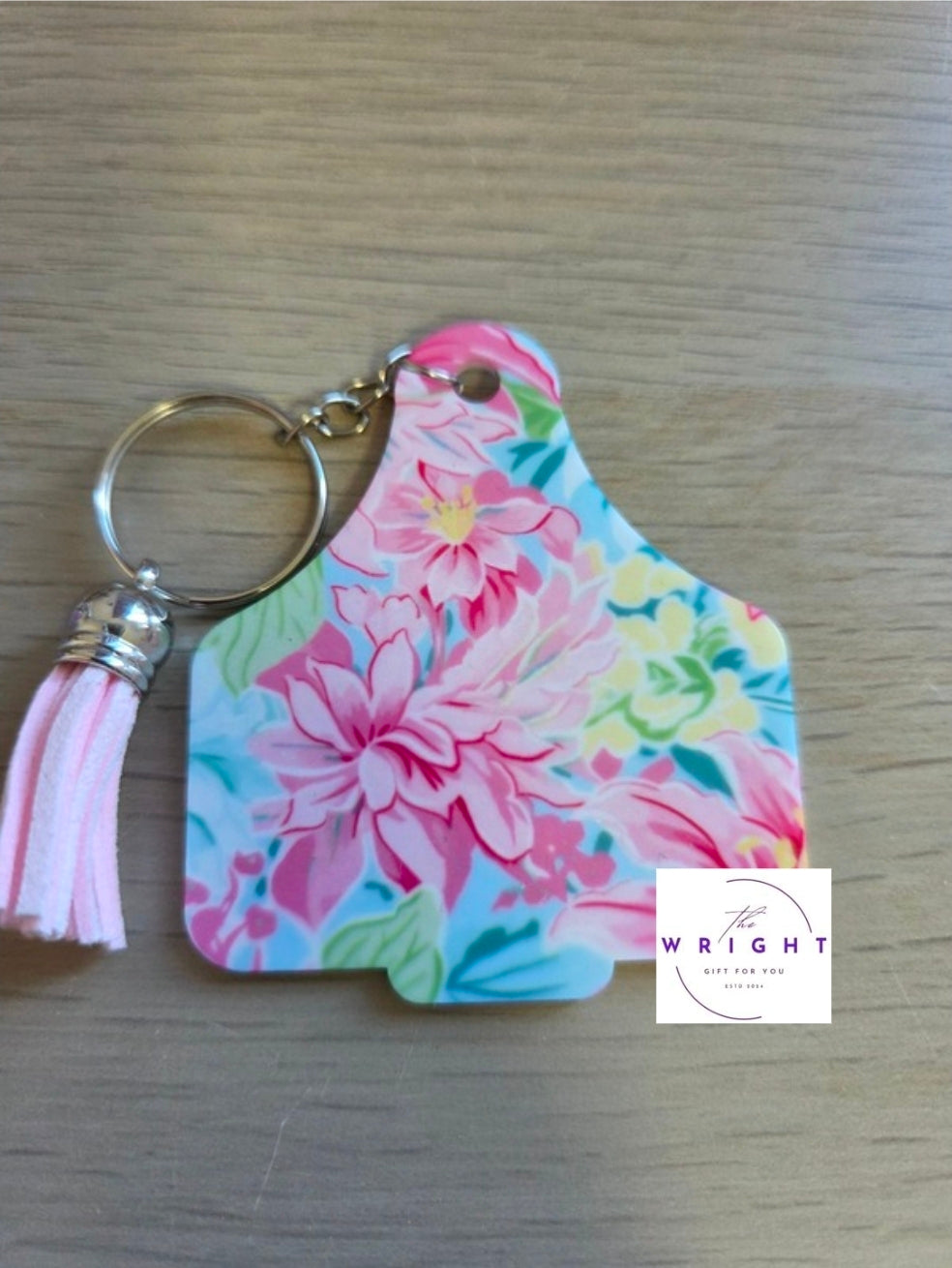 22. Cow Tag Keyring