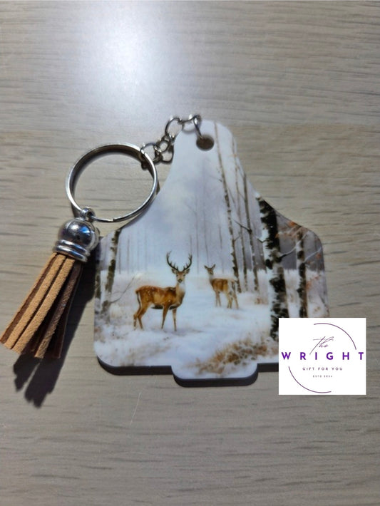 24. Cow Tag Keyring