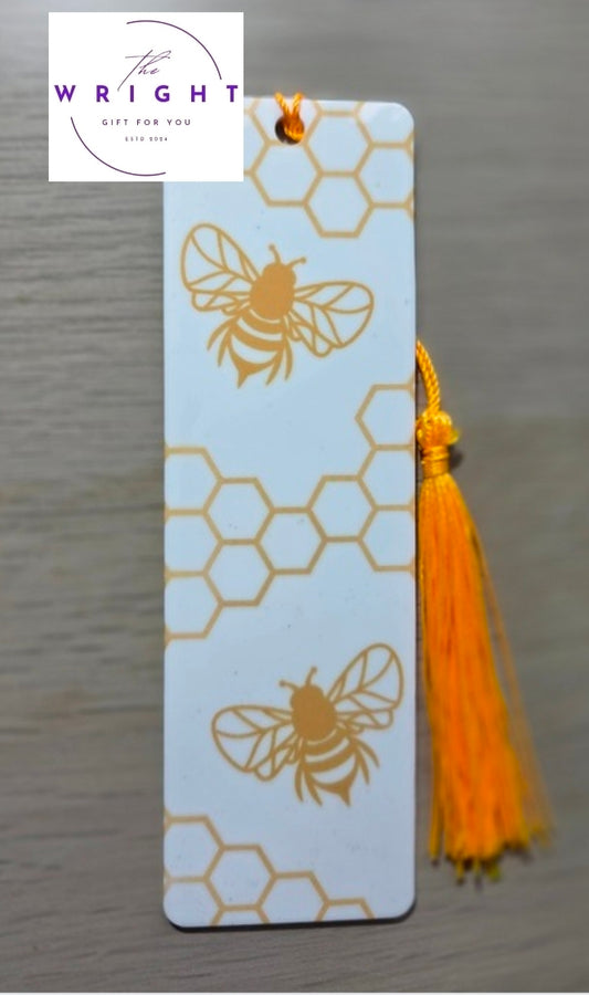 Golden Honeybee Acrylic Bookmark #26