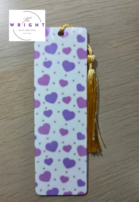 Purple Hearts Acrylic Bookmark #3