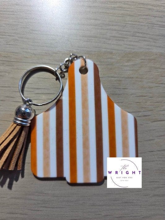 36. Cow Tag Keyring