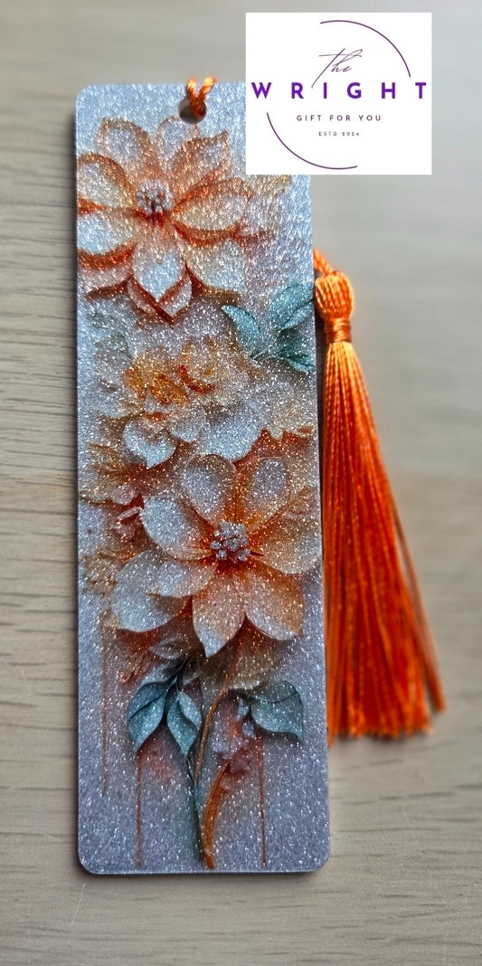 Glitter Dahlia Acrylic Bookmark #37