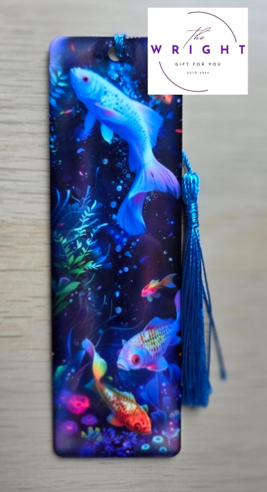 Neon Koi Fish Acrylic Bookmark #38
