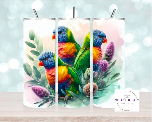15. 3 Lorikeets 20oz Tumbler