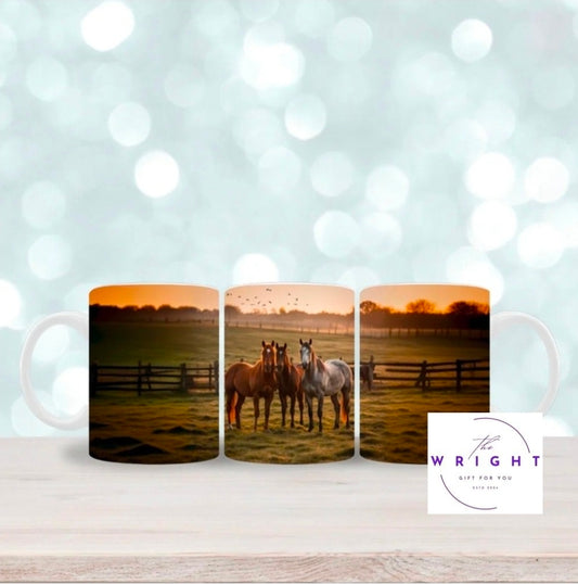 3 Horses Mug