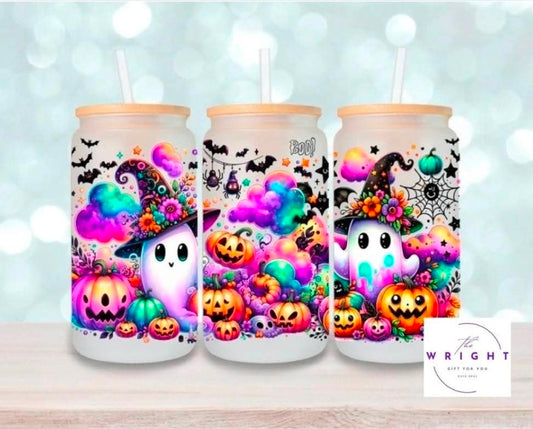 40. 2 Halloween Ghosts 16oz Tumbler