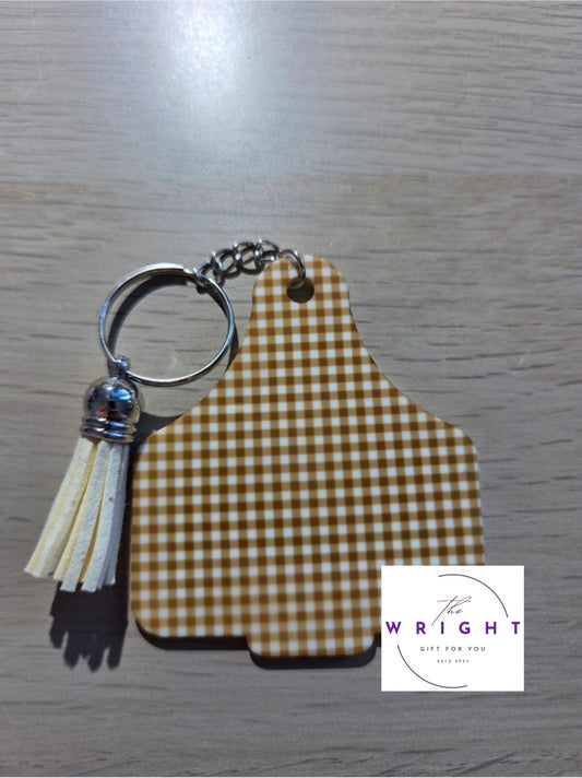 40. Cow Tag Keyring