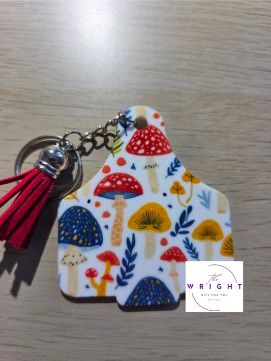 44. Cow Tag Keyring