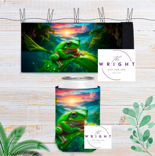 46. Green Frog Stubby Cooler