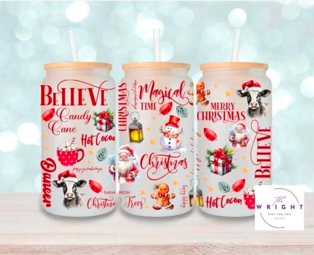 58. Red Christmas 16oz Tumbler