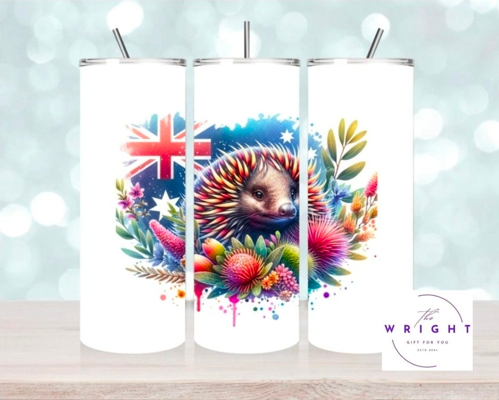 24. Australian Flag with Echidna 20oz Tumbler