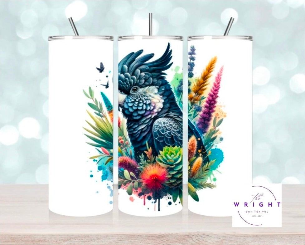 5. Black Cockatoo 20oz Tumbler