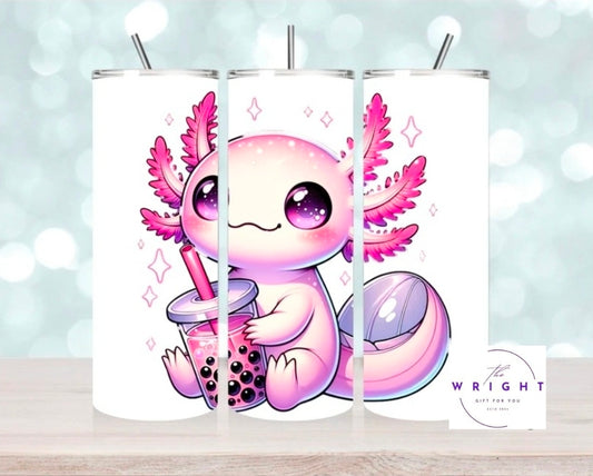 Bubble Tea Axolotl 20oz Tumbler