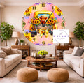 Calf & Sunflowers Clock