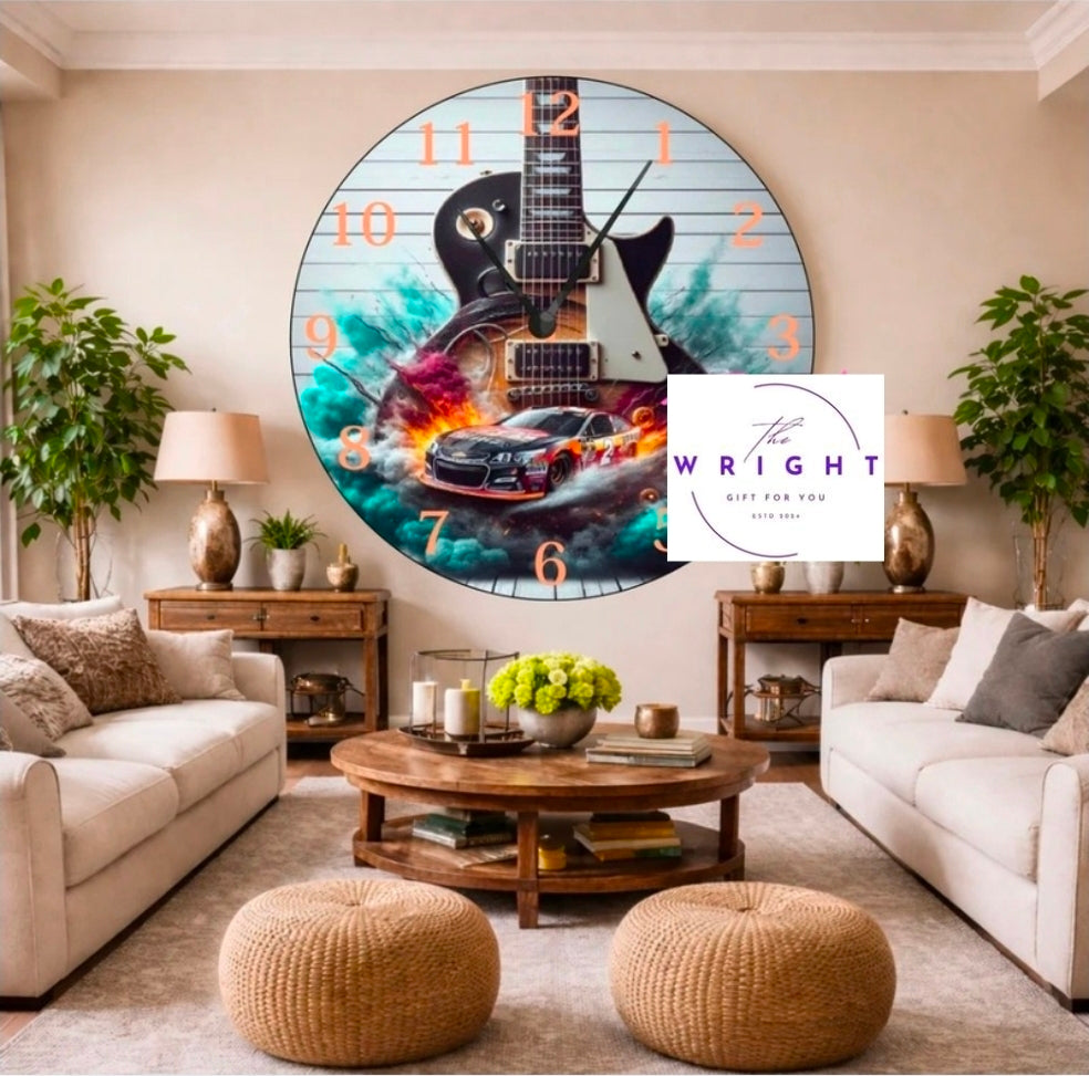 Car & Guitar Clock