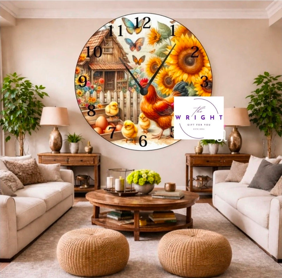 Chicken Family Clock