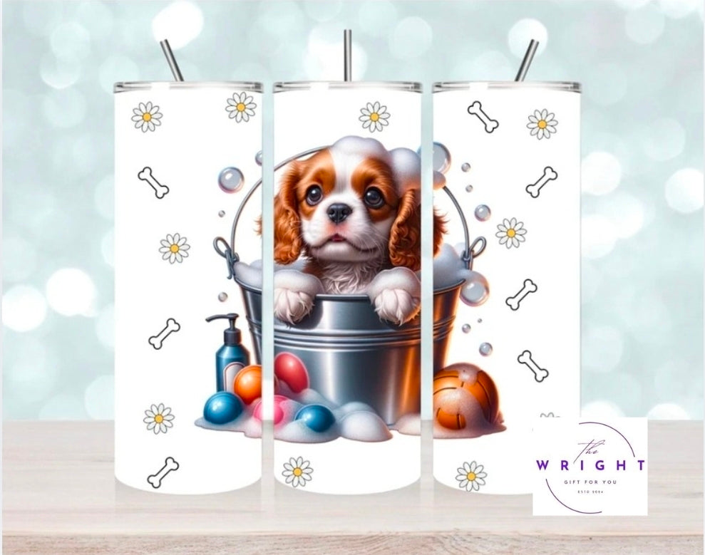 Cocker Spaniel Pup in Tub 20oz Tumbler