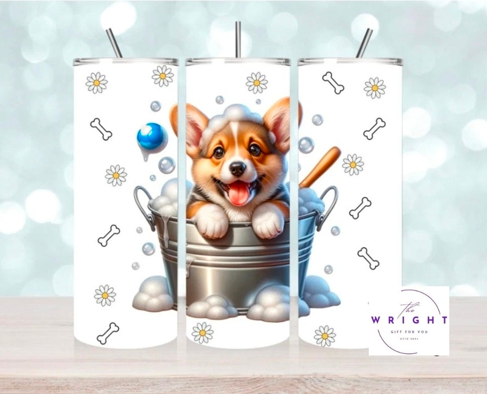 Corgi Pup in Tub 20oz Tumbler