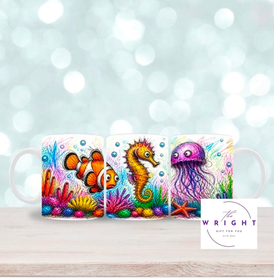 Crayon Ocean Mug