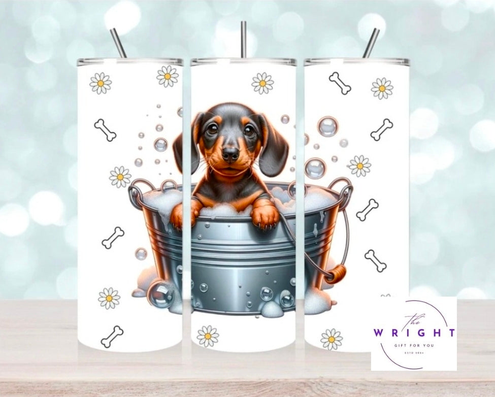 Dachshund Pup in Tub 20oz Tumbler