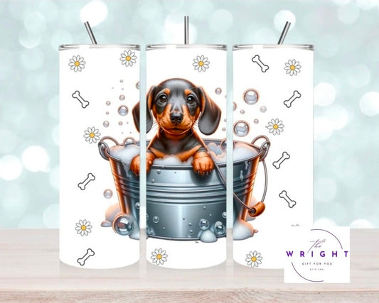 Dachshund Pup in Tub 20oz Tumbler