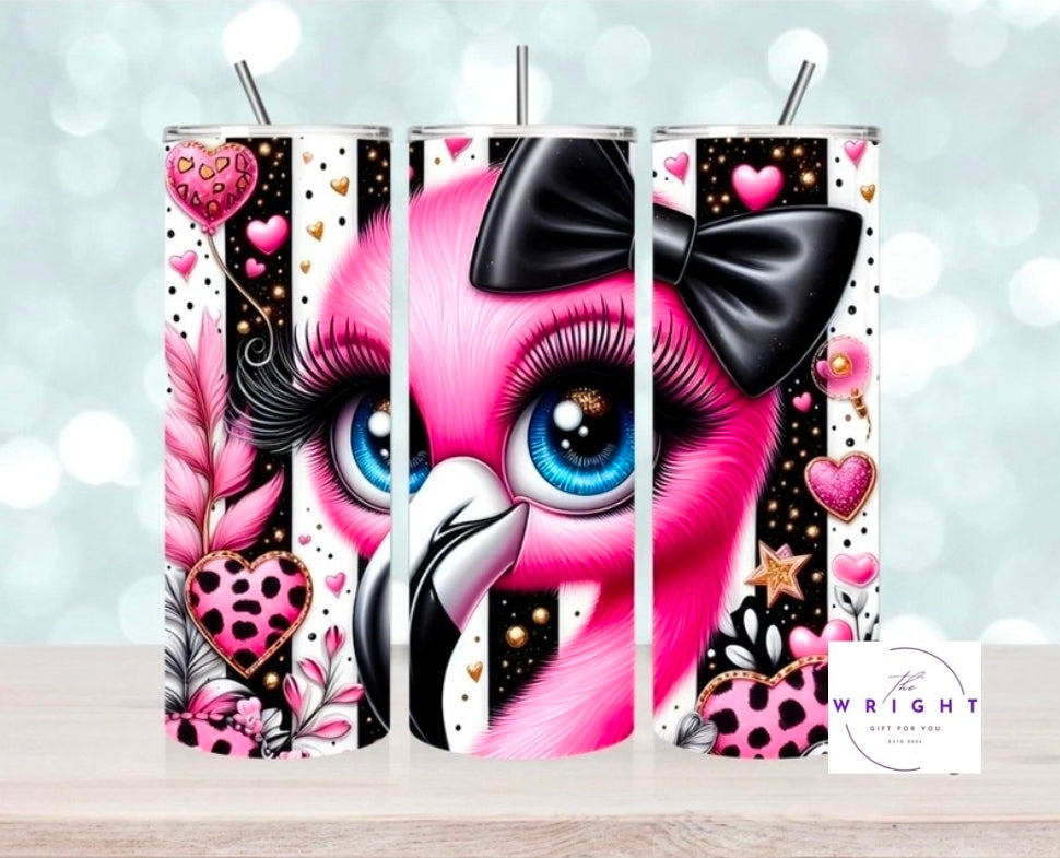 Flamingo with Bow 20oz Tumbler