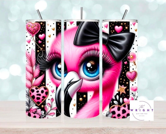Flamingo with Bow 20oz Tumbler
