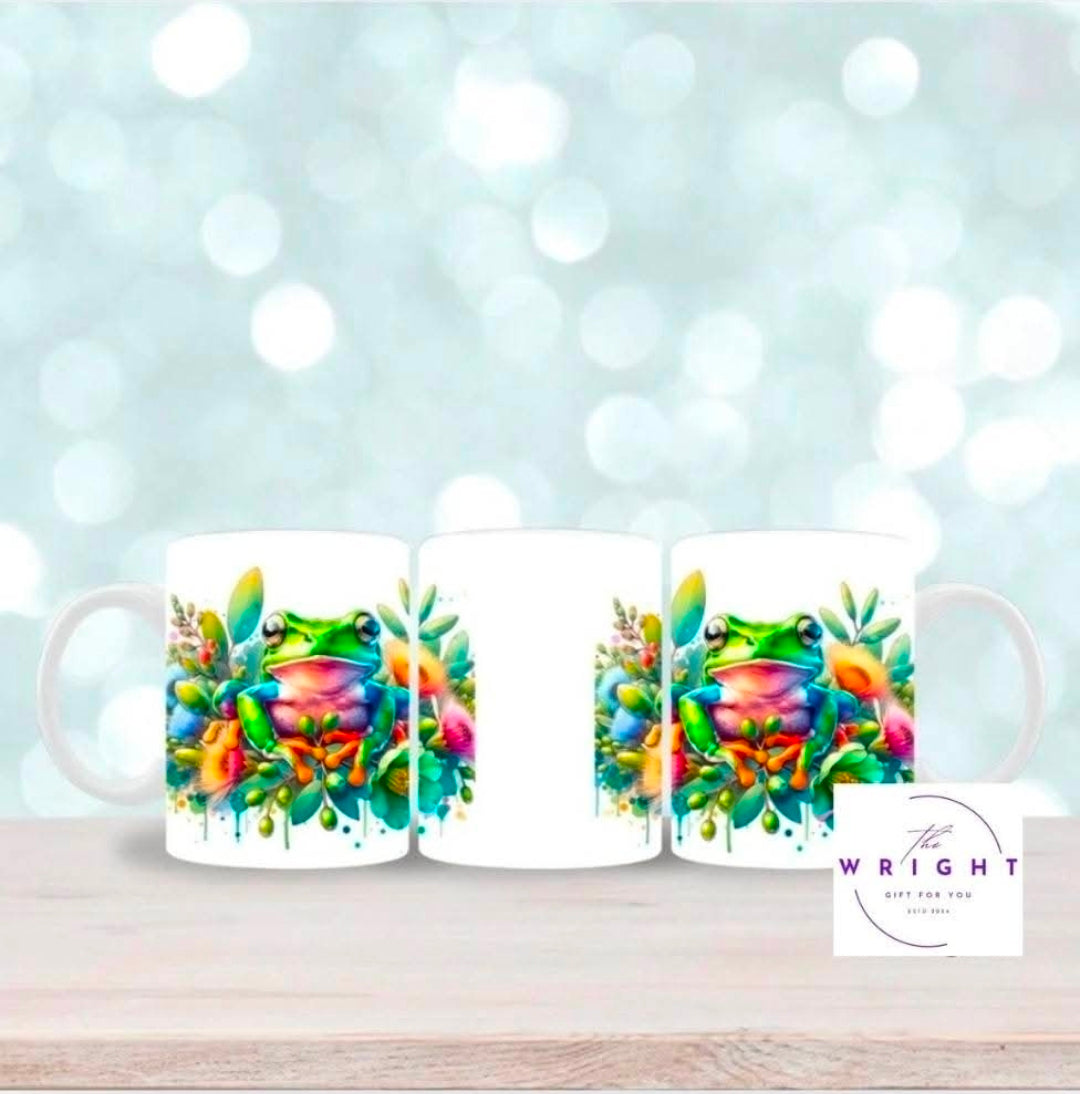 Frogs in Flowers Mug