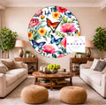 Garden Butterflies Clock