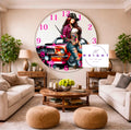Girl & Car Clock