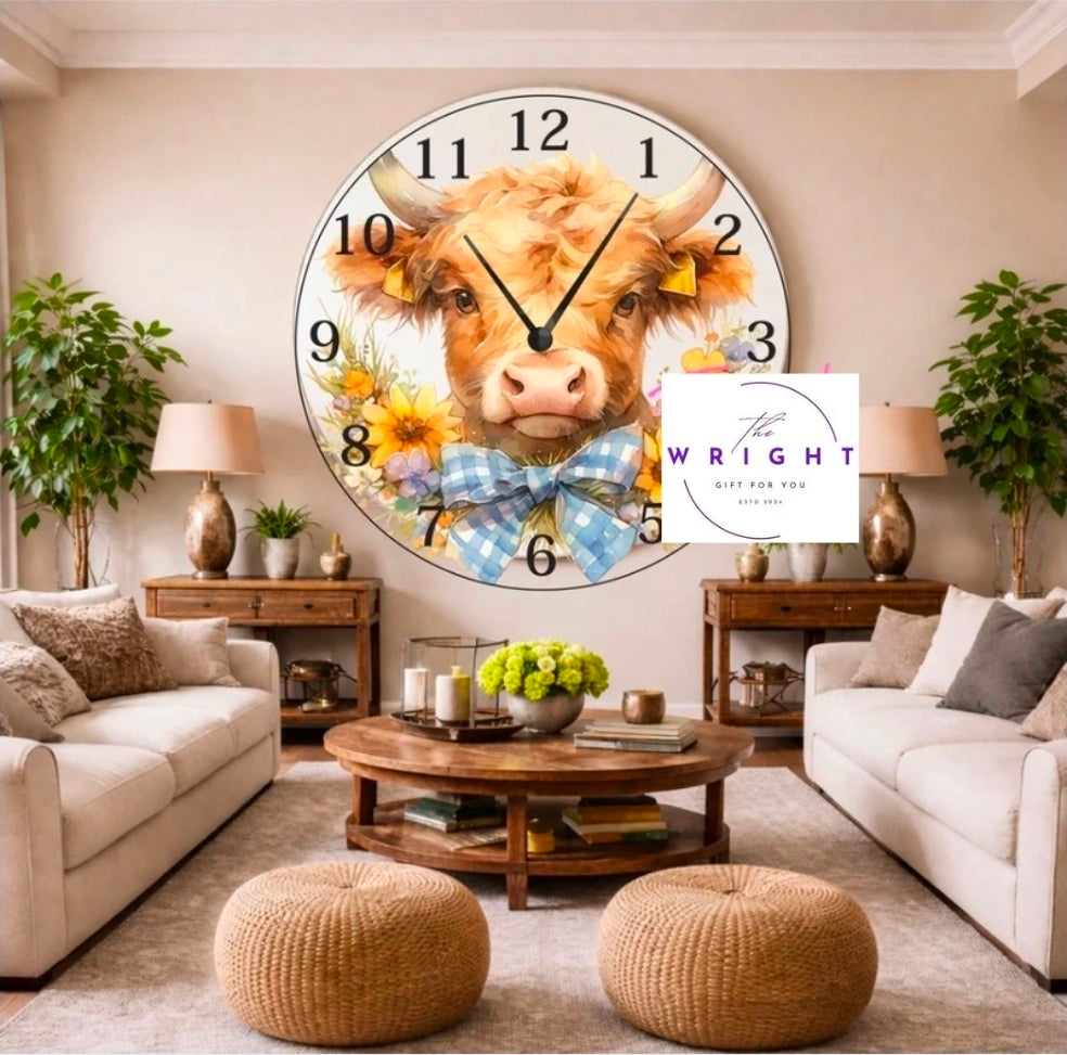 Highland Cow Clock (Option One)