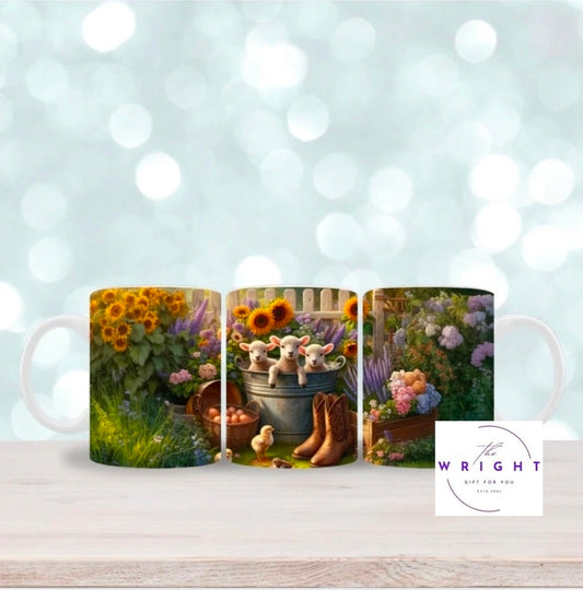 Lambs in Tub Mug