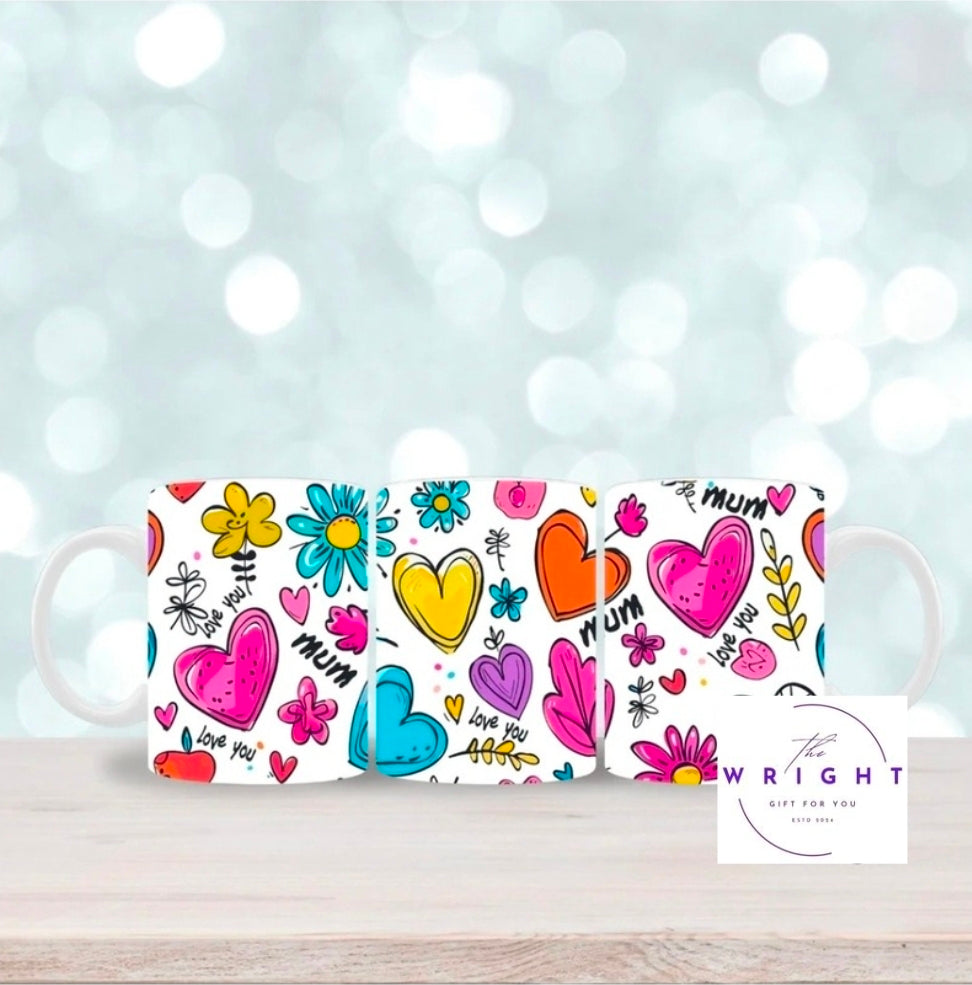 Mum hearts mug